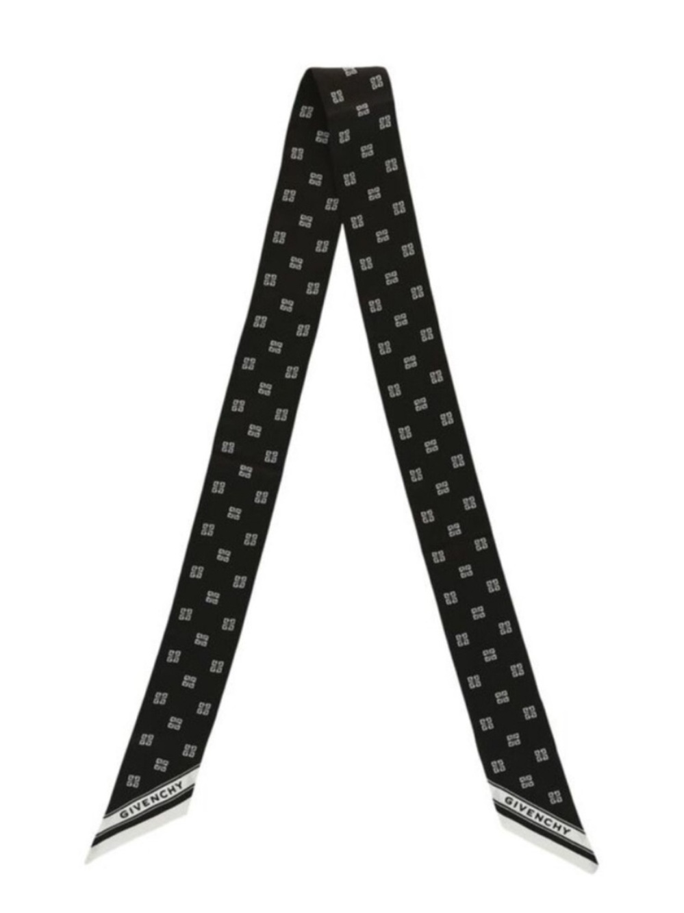 NWT Givenchy Black & White Logo Twilly - Picture 2 of 2